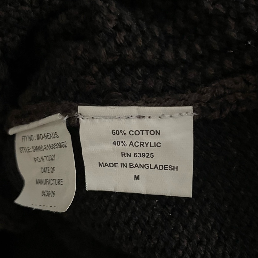 Men’s Method Shawl Collar Toggle Button Cable Kni… - image 5